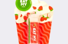 Бальзам для губ с ароматом земляники со сливками EAT MY BALM Strawberries & Cream