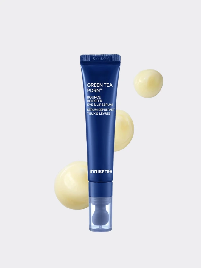 Сыворотка-бустер для век и области губ с ретинолом и ПДРН innisfree Green Tea PDRN Bounce Booster Eye & Lip Serum