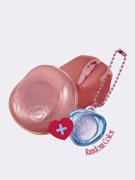 Набор: Оттеночное желе для губ и щёк + брелок fwee Lip&Cheek Glowy Jelly Pot JN03 Custard Keyring Set