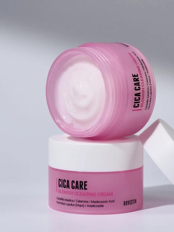 Успокаивающий крем для лица с экстрактом центеллы азиатской ROVECTIN Cica Care Blemish Clearing Cream