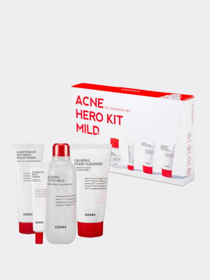 Набор миниатюр для проблемной кожи Cosrx Acne Hero Mild Kit Набор миниатюр для проблемной кожи Cosrx Acne Hero Mild Kit