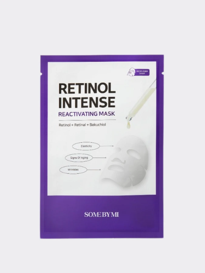 Разглаживающая тканевая маска для лица с ретинолом Some By Mi Retinol Intense Reactivating Mask