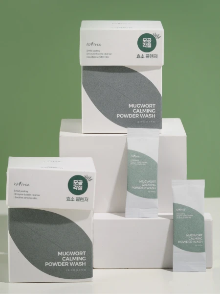 Набор саше с успокаивающей энзимной пудрой с экстрактом полыни IsNtree Mugwort Calming Powder Wash Набор саше с успокаивающей энзимной пудрой с экстрактом полыни IsNtree Mugwort Calming Powder Wash