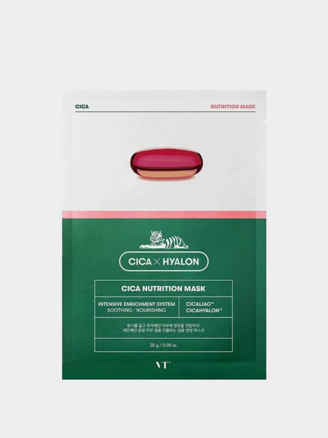Успокаивающая питательная тканевая маска с пептидами VT Cosmetics Cica Hyalon Cica Nutrition Mask