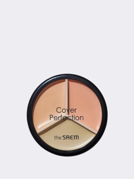 Палетка кремовых корректоров в бежевых оттенках The Saem Cover Perfection Triple Pot Concealer 01 Correct Beige Палетка кремовых корректоров в бежевых оттенках The Saem Cover Perfection Triple Pot Concealer 01 Correct Beige