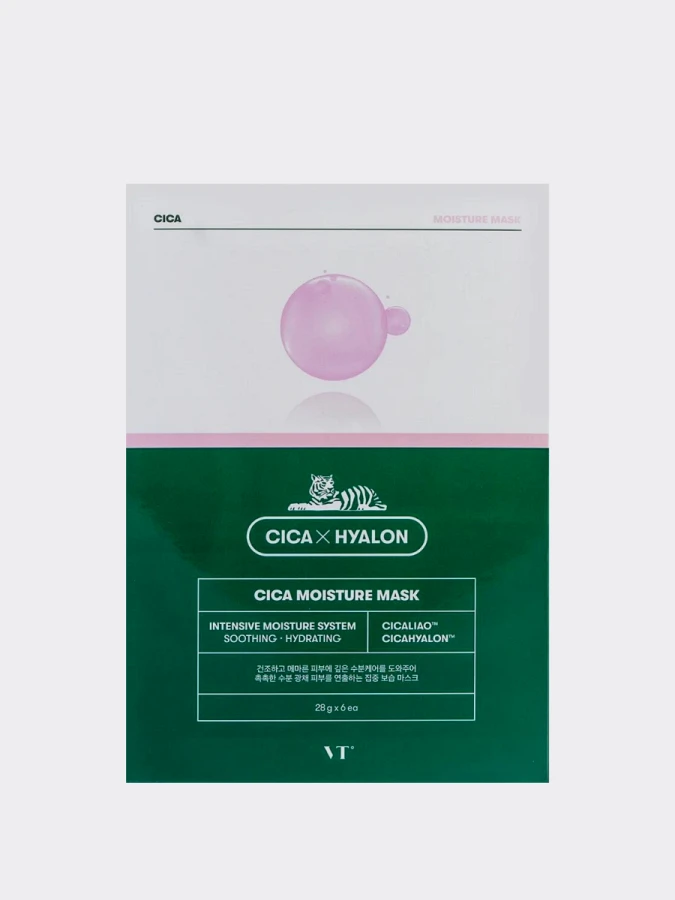 Успокаивающая тканевая маска для увлажнения кожи VT Cosmetics Cica Hyalon Cica Moisture Mask