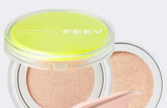Набор: Лёгкий тональный кушон  + рефил FEEV Hyper-Fit Bare Cushion 02 Peach Dew Set