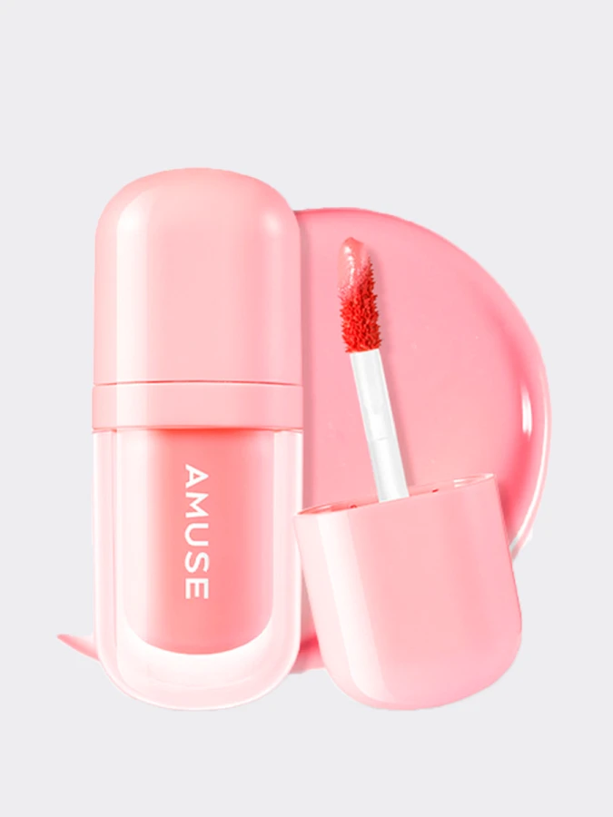 Глянцевый тинт для губ с охлаждающим эффектом AMUSE Bebe Tint 01 Boksoonga Love