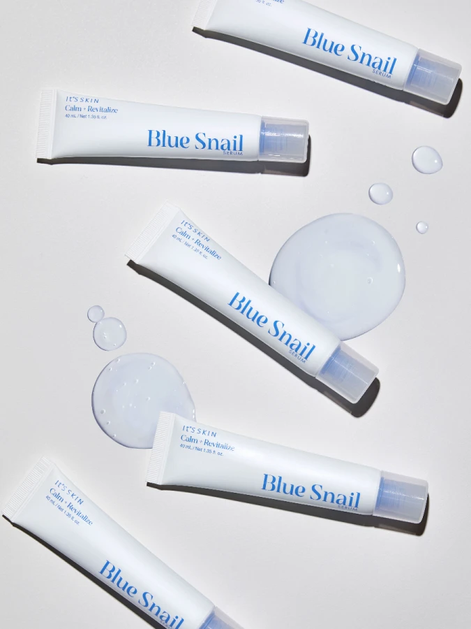 Увлажняющая сыворотка для лица с муцином улитки и азуленом It's Skin Blue Snail Serum