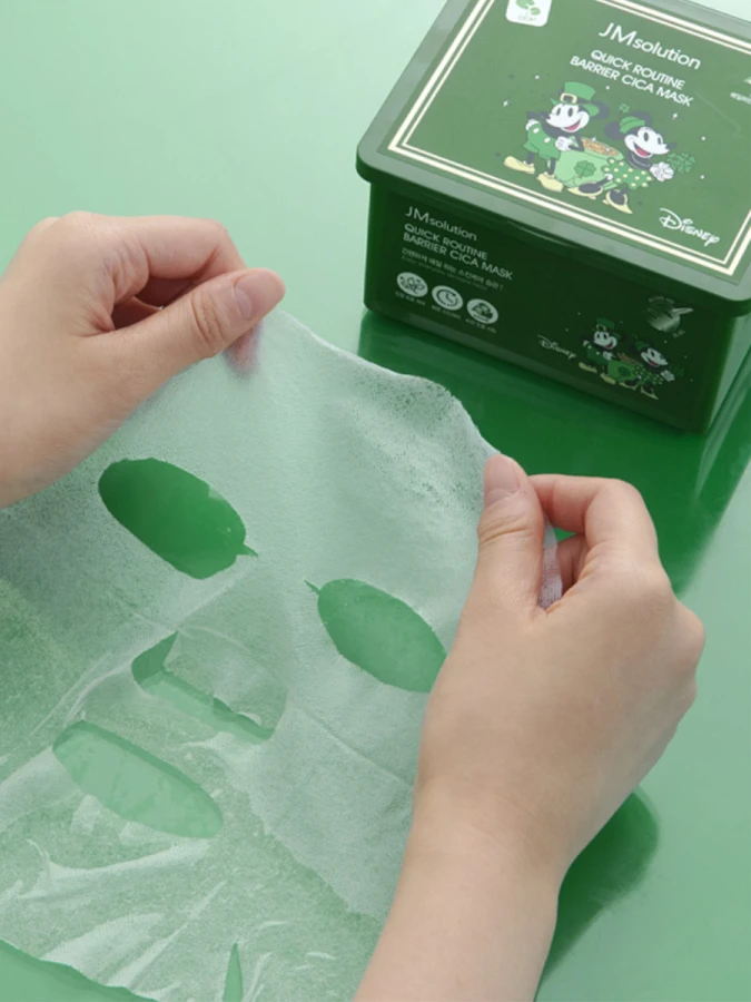 Набор успокаивающих тканевых масок с экстрактом центеллы JMSolution Quick Routine Barrier Cica Mask