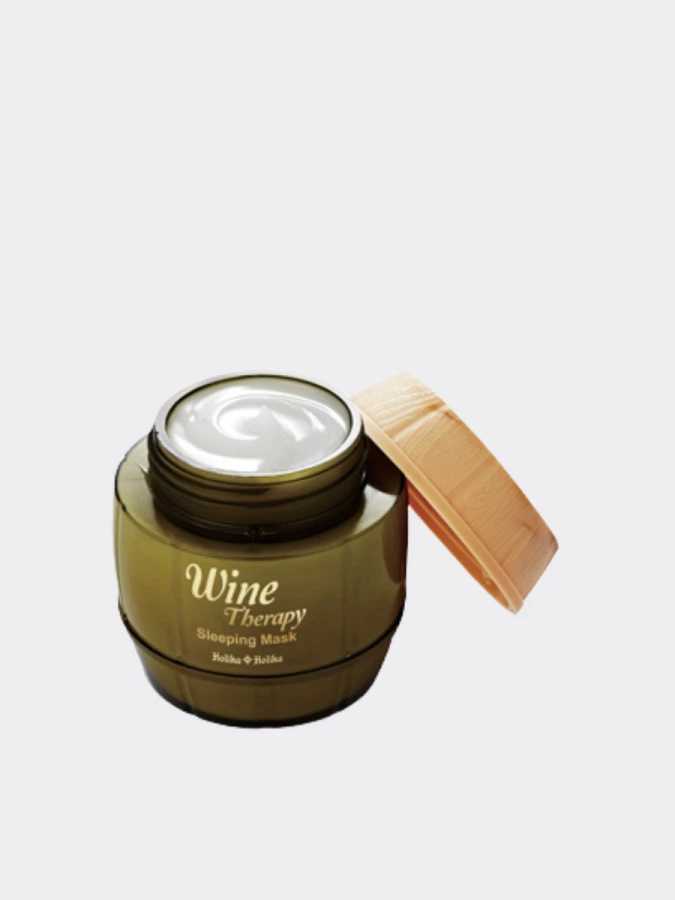 Осветляющая ночная винная маска-желе с белым вином Holika Holika Wine Therapy Sleeping Mask White Wine