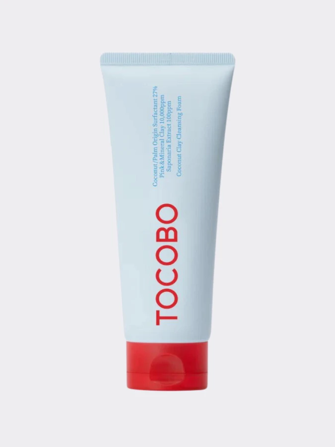 Глубокоочищающая пенка для умывания с белой глиной и каламином TOCOBO Coconut Clay Cleansing Foam