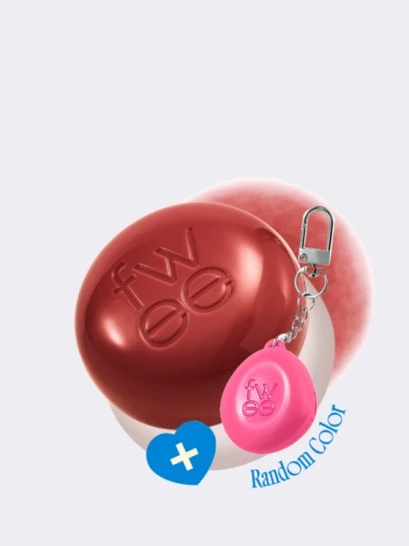 Набор: оттеночное суфле + брелок fwee Lip&Cheek Blurry Pudding Pot Keyring Set RS04 Memories