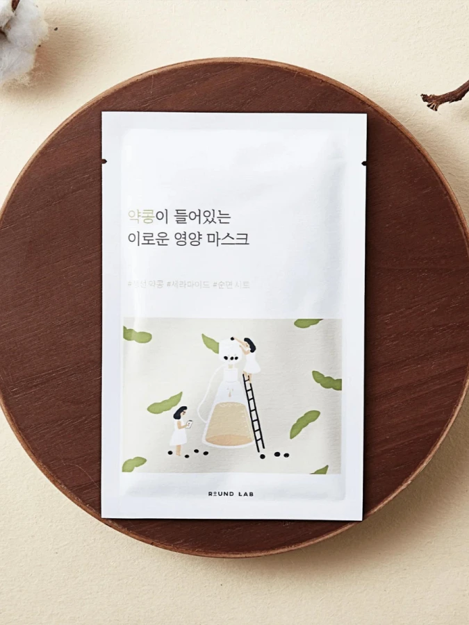 Питательная тканевая маска с экстрактом черной сои Round Lab Soybean Nourishing Sheet Mask