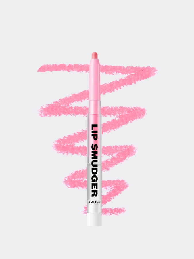 Лимитированнный бархатный карандаш для губ AMUSE Lip Smudger 06 Strawberry Milk Daisy Edition