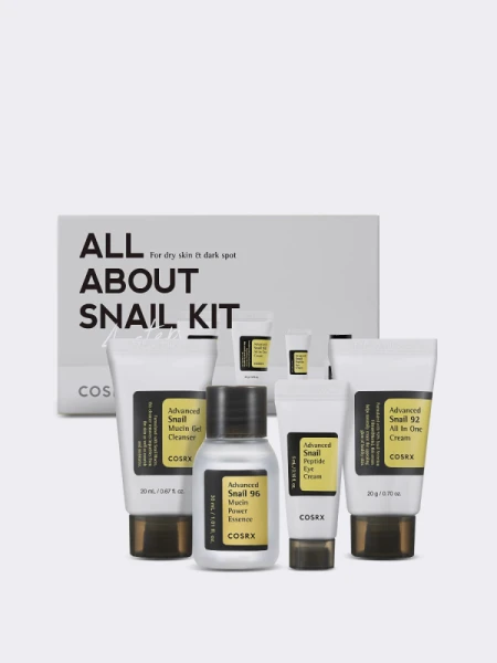 Набор миниатюр для лица с муцином улитки COSRX All About Snail Kit Набор миниатюр для лица с муцином улитки COSRX All About Snail Kit