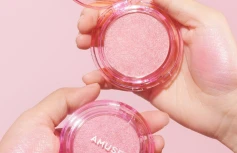 Сияющий хайлайтер для лица и тела AMUSE Face Diamond Pink Diamond