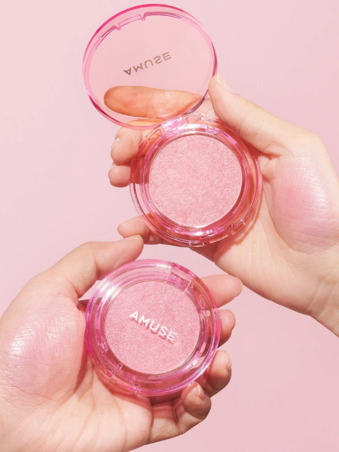 Сияющий хайлайтер для лица и тела AMUSE Face Diamond Pink Diamond