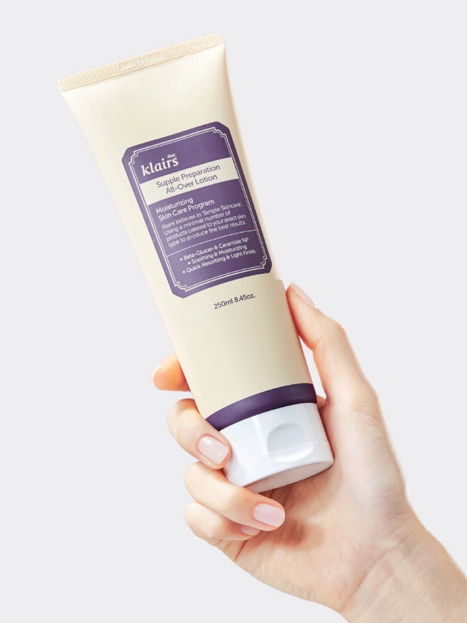 Увлажняющий кремовый лосьон без запаха для лица и тела Dear, Klairs Supple Preparation All Over Lotion
