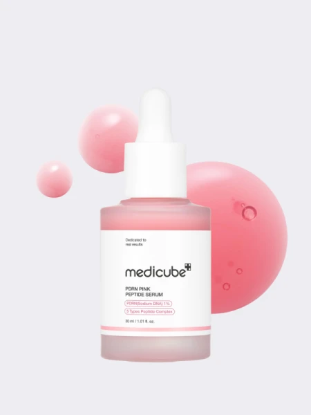 Укрепляющая сыворотка для лица с пептидами и ПДРН Medicube PDRN Pink Peptide Serum