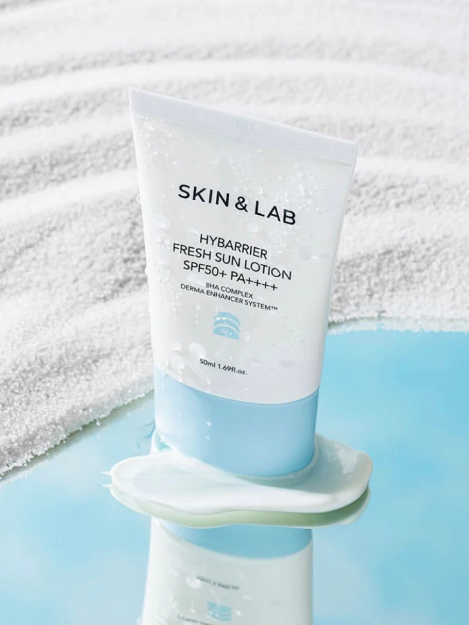 Увлажняющий солнцезащитный крем с гиалуроновой кислотой SKIN&LAB Hybarrier Fresh Sun Lotion SFP50+ PA++++ Увлажняющий солнцезащитный крем с гиалуроновой кислотой SKIN&LAB Hybarrier Fresh Sun Lotion SFP50+ PA++++