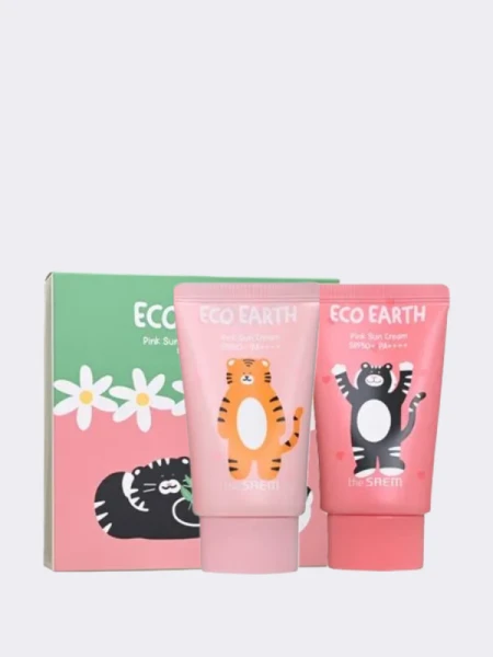Набор солнцезащитных кремов с каламином The Saem Sun Eco Earth Pink Sun Cream Set Набор солнцезащитных кремов с каламином The Saem Sun Eco Earth Pink Sun Cream Set