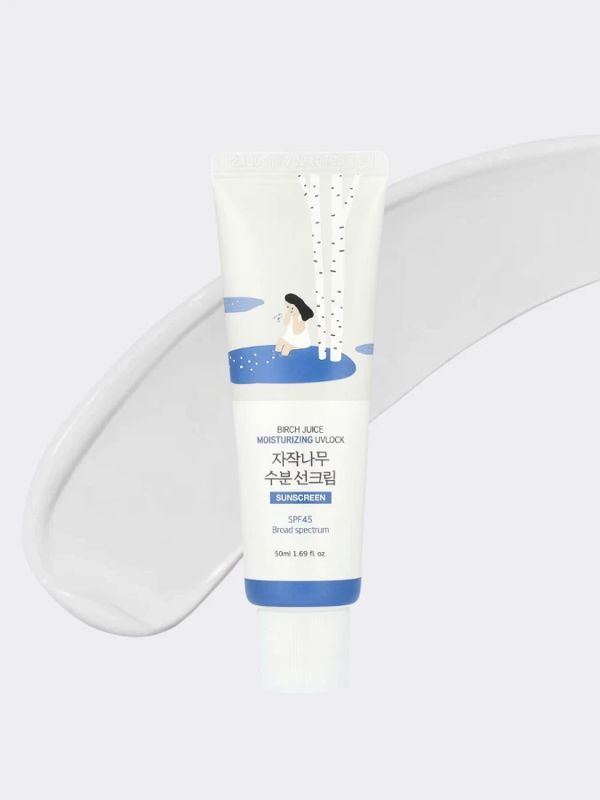 Увлажняющий солнцезащитный крем с берёзовым соком Round Lab Birch Juice Moisturizing Sun Cream SPF50+ PA++++