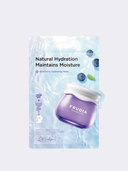Увлажняющая тканевая маска для лица с черникой FRUDIA Blueberry Hydrating Mask Увлажняющая тканевая маска для лица с черникой FRUDIA Blueberry Hydrating Mask