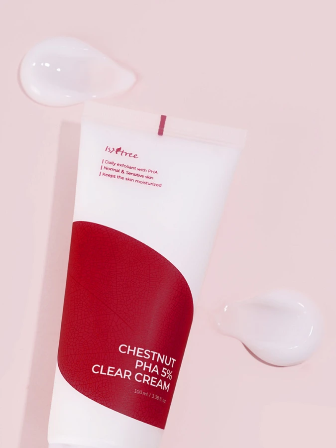 Обновляющий крем для лица с экстрактом каштана и РНА кислотами IsNtree Chestnut PHA 5% Clear Cream