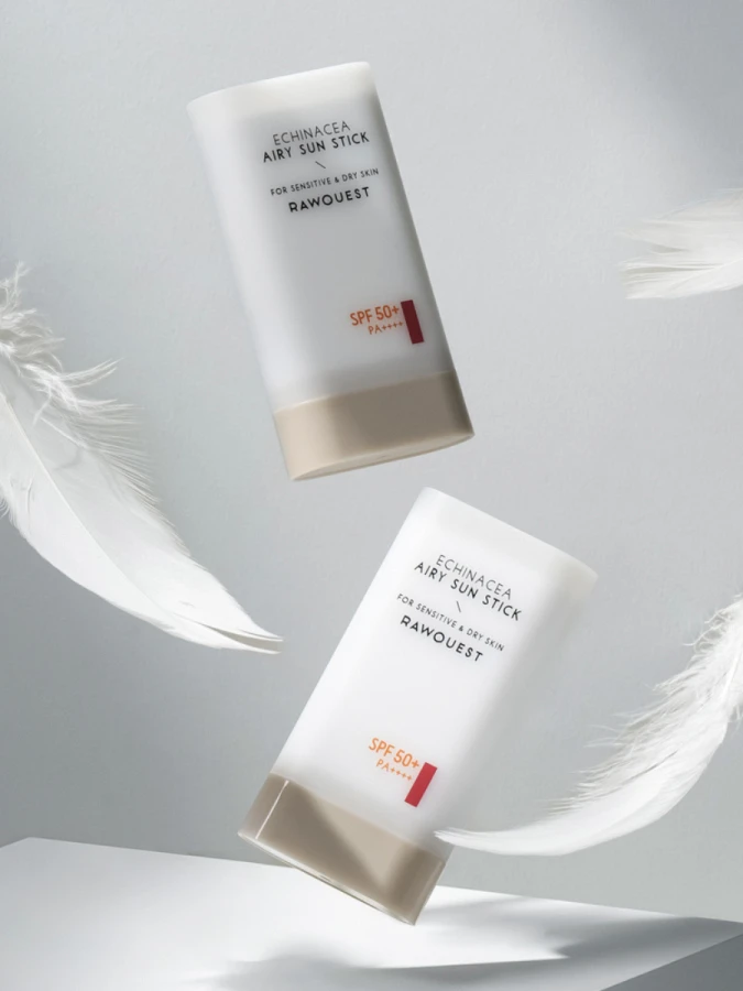 Солнцезащитный стик с экстрактом эхинацеи RAWQUEST Echinacea Airy Sun Stick SPF50+ PA++++