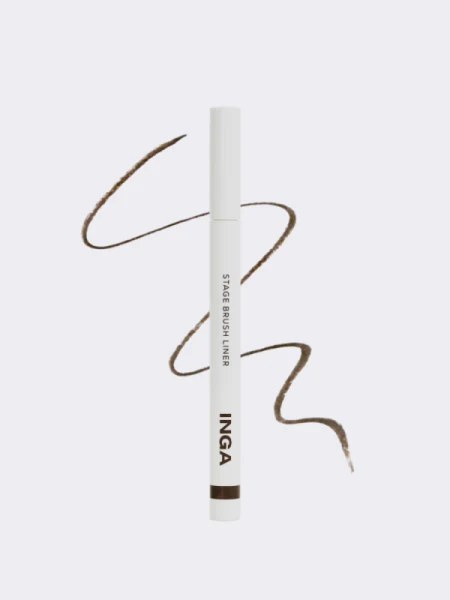 Ультратонкая подводка для век INGA Stage Brush Liner Deep Brown