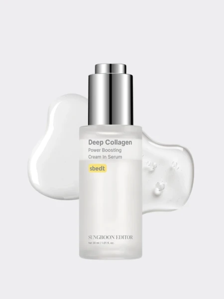 Двухфазная сыворотка-крем с коллагеном Sungboon Editor Deep Collagen Power Boosting Cream In Serum