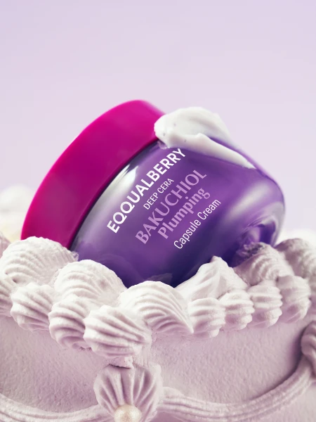 Укрепляющий капсульный крем для лица с бакучиолом EQQUALBERRY Bakuchiol Plumping Capsule Cream