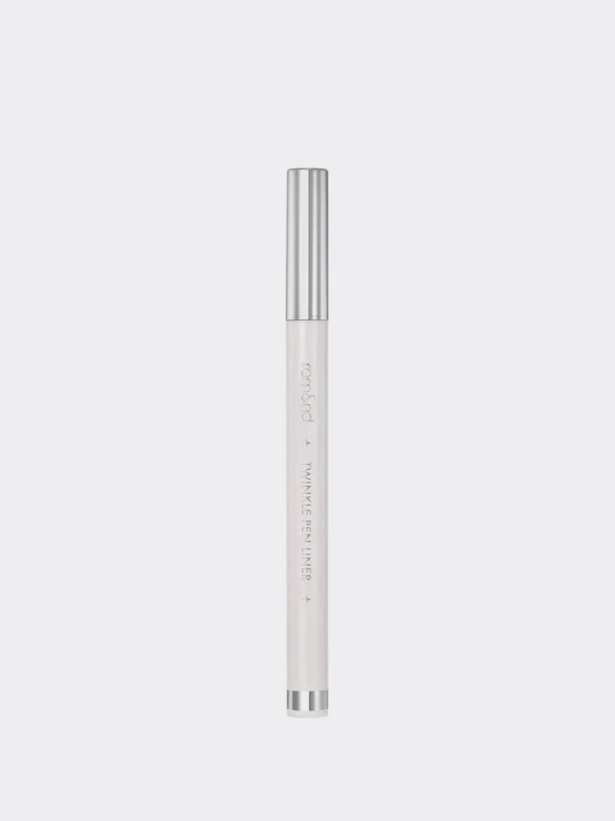 Сияющая подводка для век в серебряном оттенке rom&nd Twinkle Pen Liner 01 Silver Flake