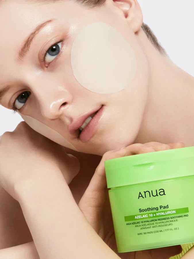 Успокаивающие тонер-пэды с азелаиновой кислотой ANUA Azelaic 10 Hyaluron Redness Soothing Pad