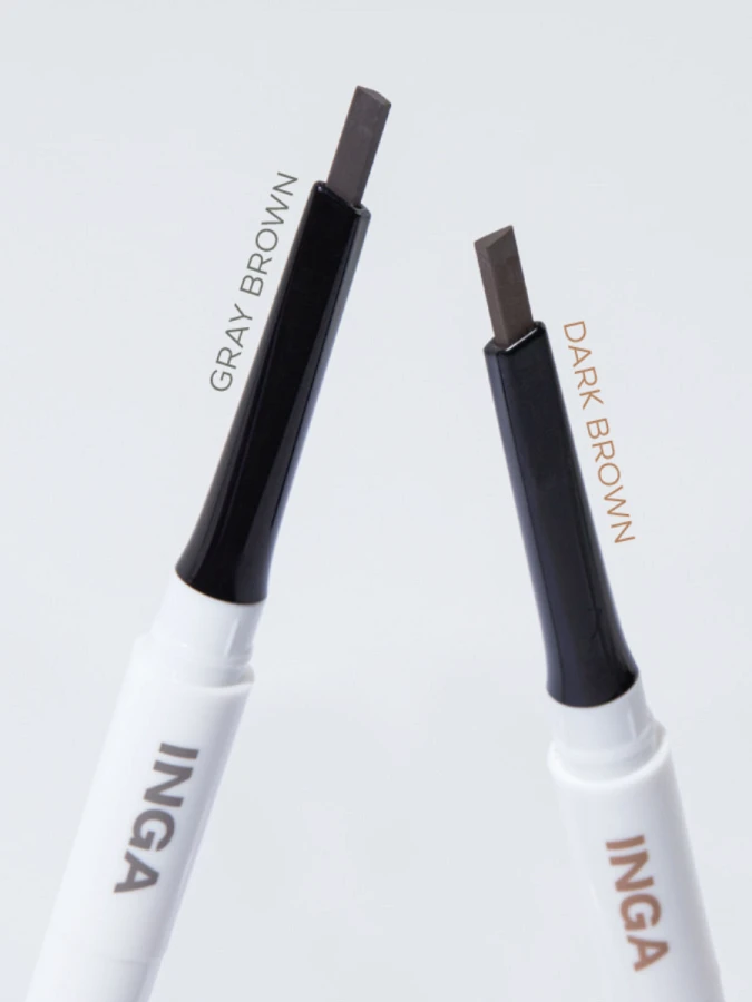 Карандаш для бровей в коричневом оттенке INGA Stage Brow Pencil Dark Brown