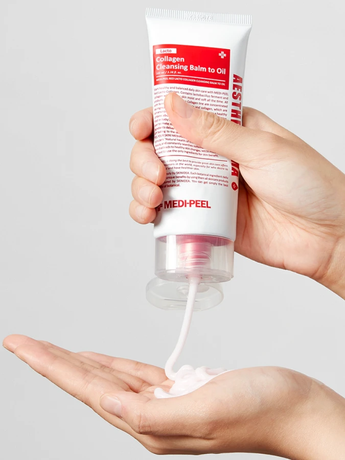 Гидрофильный бальзам с коллагеном и лактобактериями MEDI-PEEL Lacto Collagen Cleansing Balm to Oil