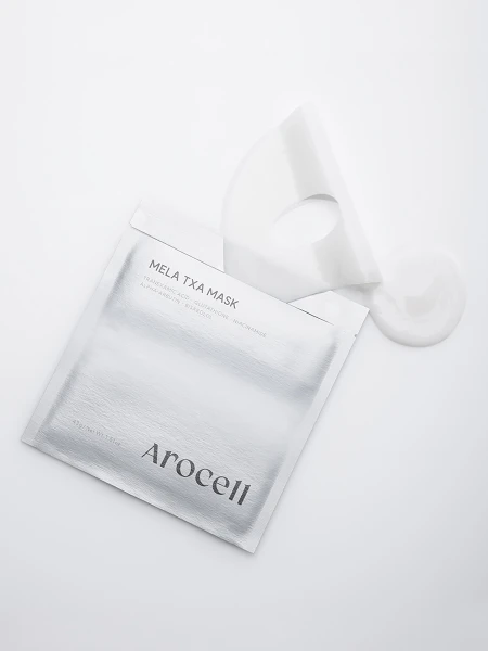Гидрогелевая маска с транексамовой кислотой и глутатионом против пигментации Arocell Mela TXA Mask