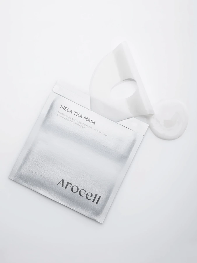 Гидрогелевая маска с транексамовой кислотой и глутатионом против пигментации Arocell Mela TXA Mask