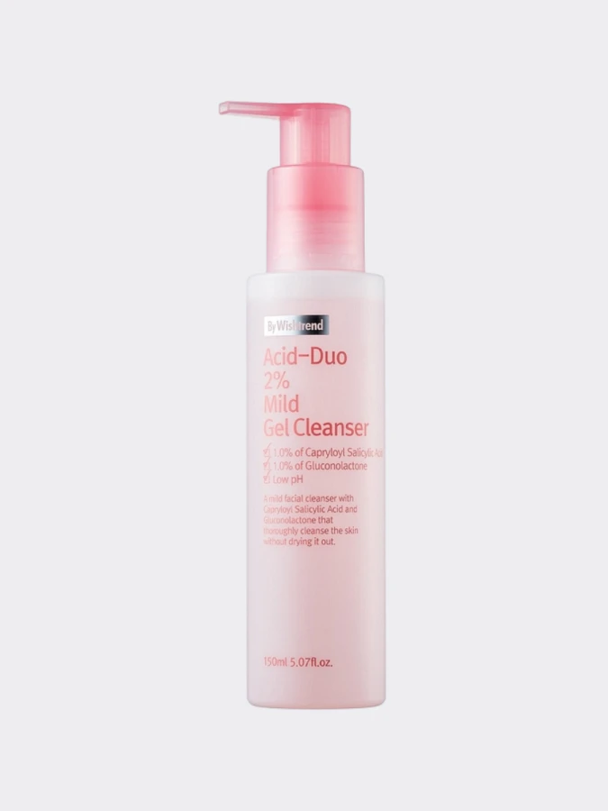 Очищающий гель для умывания с кислотами By Wishtrend Acid-duo 2% Mild Gel Cleanser