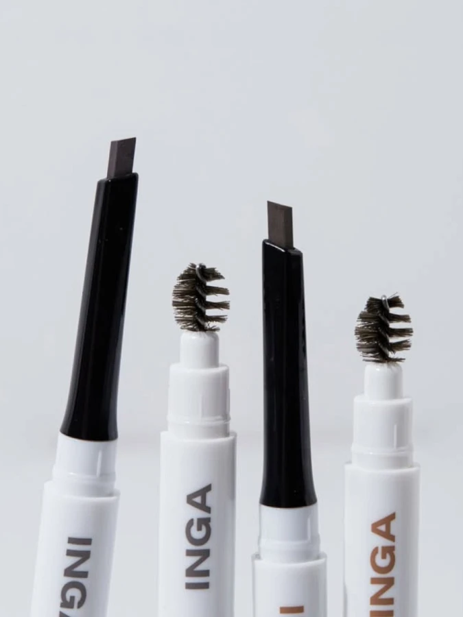 Карандаш для бровей в коричневом оттенке INGA Stage Brow Pencil Dark Brown