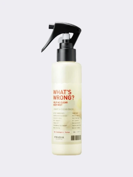 Мист для тела с салициловой кислотой и экстрактом центеллы Frudia What's Wrong Help AC Clear Body Mist Мист для тела с салициловой кислотой и экстрактом центеллы Frudia What's Wrong Help AC Clear Body Mist