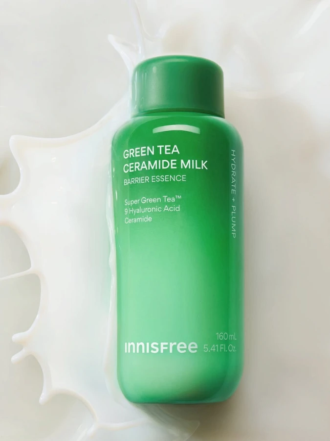 Молочный тонер-эссенция с керамидами и экстрактом зеленого чая innisfree Green Tea Ceramide Milk Barrier Essence 