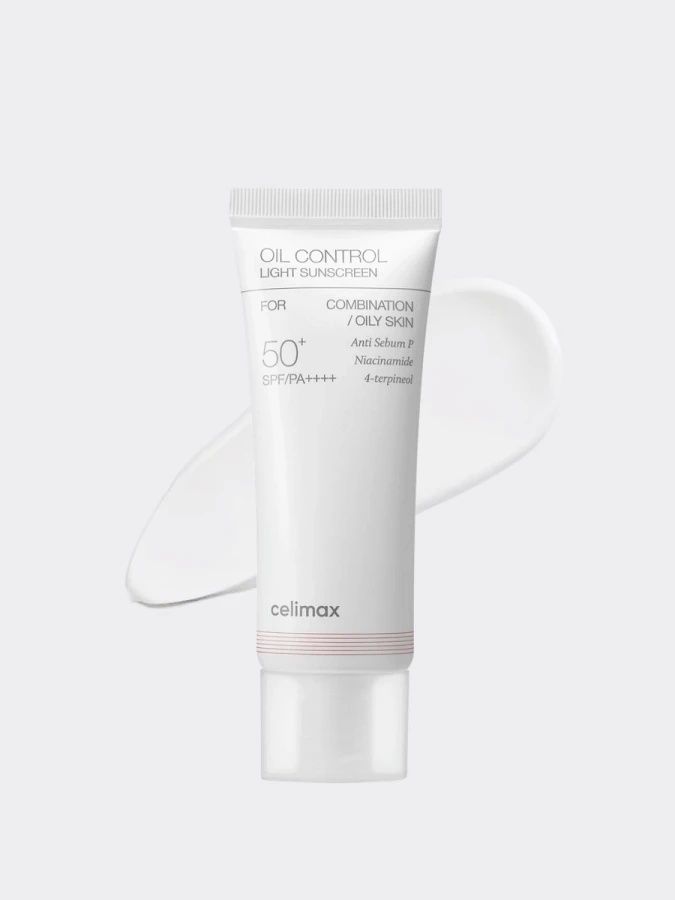 Лёгкий солнцезащитный крем для лица Celimax Oil Control Light Sunscreen SPF50+PA++++