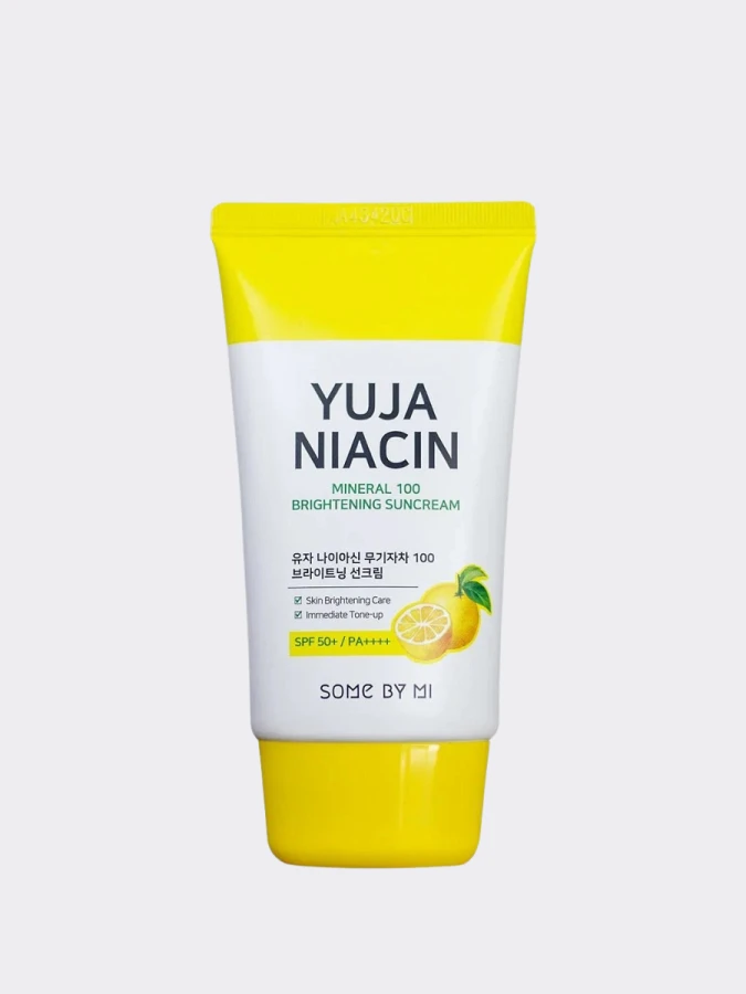 Солнцезащитный крем с экстрактом юдзу Some By Mi Yuja Niacin Mineral 100 Brightening Suncream SPF50+/PA++++