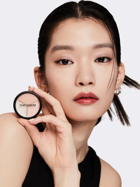 Палетка кремовых корректоров The Saem Cover Perfection Triple Pot Concealer 05 Dark Up Beige