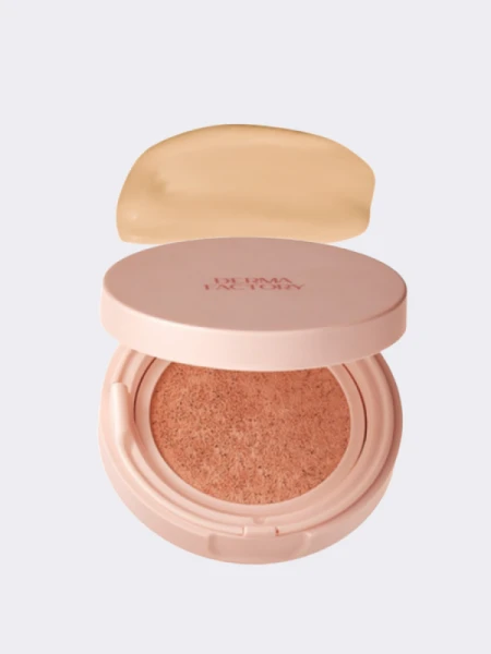 Тональный кушон с нейтральным финишем Derma Factory Vegan Collagen Cushion No. 23 SPF50+P++++