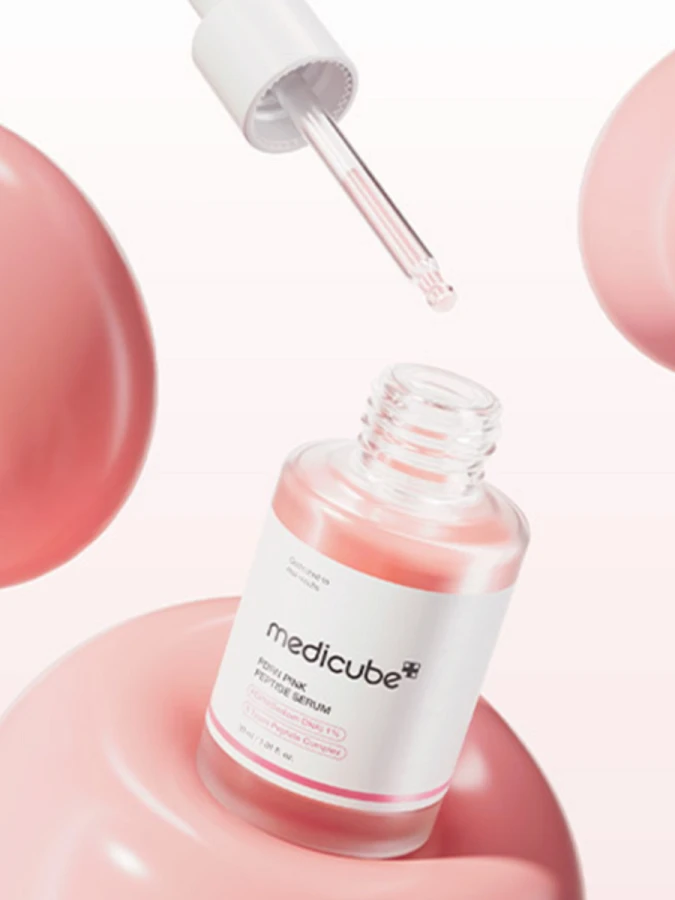 Укрепляющая сыворотка для лица с пептидами и ПДРН Medicube PDRN Pink Peptide Serum