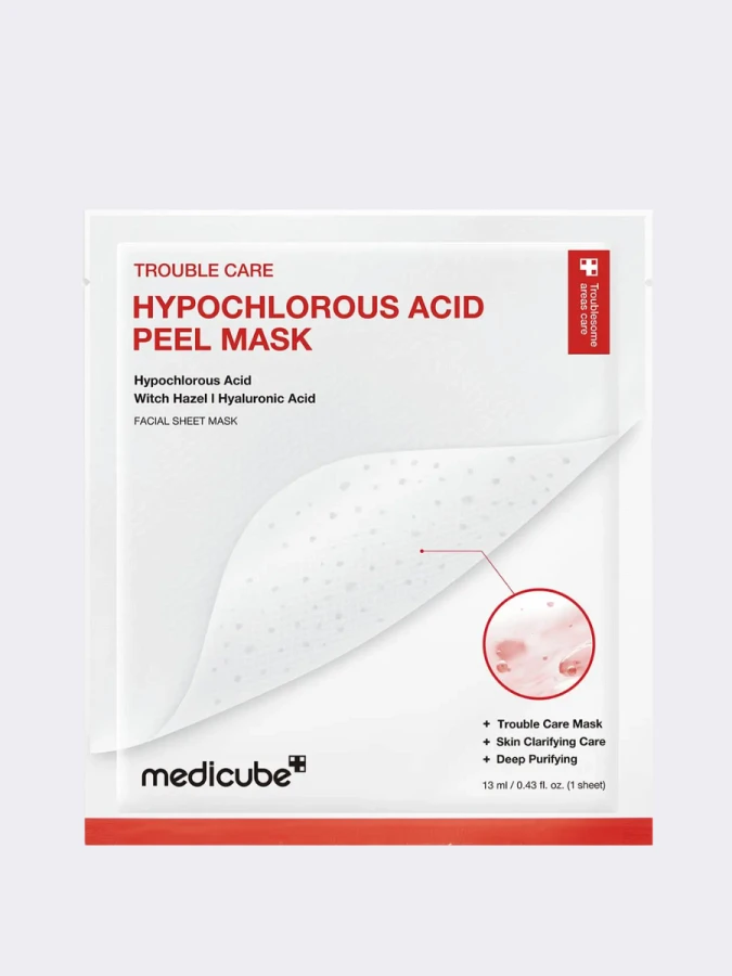 Тканевая пилинг-маска с гипохлоритной кислотой Medicube Hypochlorous Acid Peel Mask