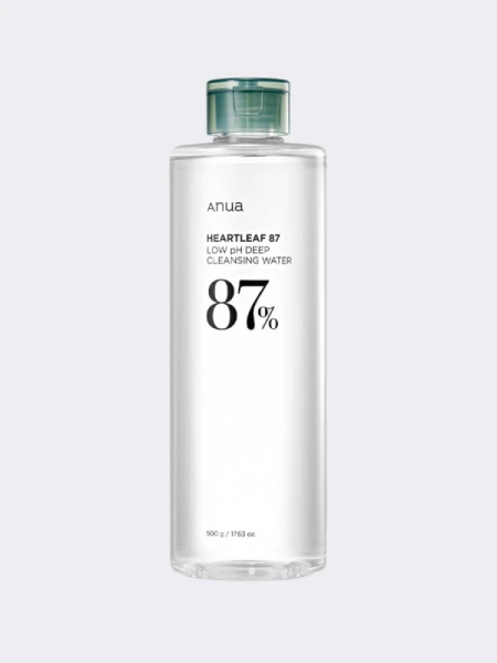 Очищающая вода для снятия макияжа с экстрактом хауттюйнии ANUA HeartLeaf 87 Low PH Deep Cleansing Water Очищающая вода для снятия макияжа с экстрактом хауттюйнии ANUA HeartLeaf 87 Low PH Deep Cleansing Water